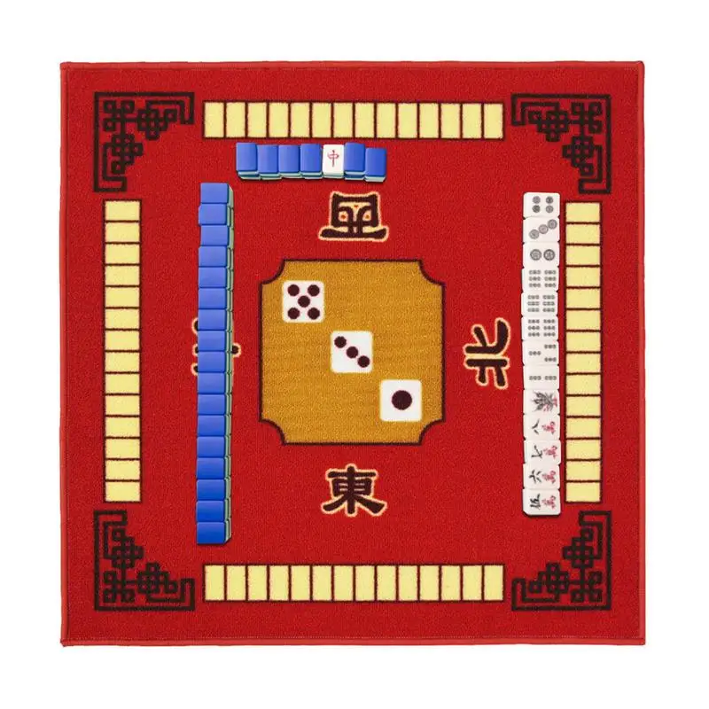 Home Mahjong Mat Anti Slip Mahjong Table Cover Square Noise Reduction Mahjong Board Game Table