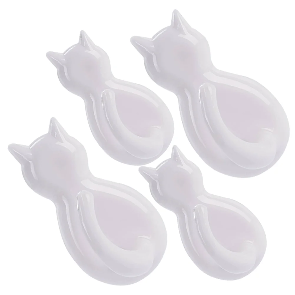 

Cat Tail Hook Wall Hanger No Trace Hooks Lovely Plastic Self-adhesive Mounted Bathroom Hangers