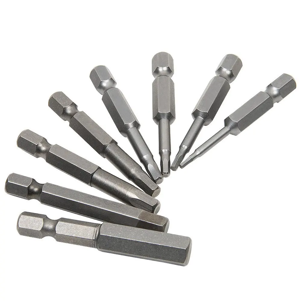 Pneumatic extended hexagonal socket bit H1.5-H8 50mm 65mm 100mm with magnetoelectric bit  Screwdriver head 6.35mm(1/4)