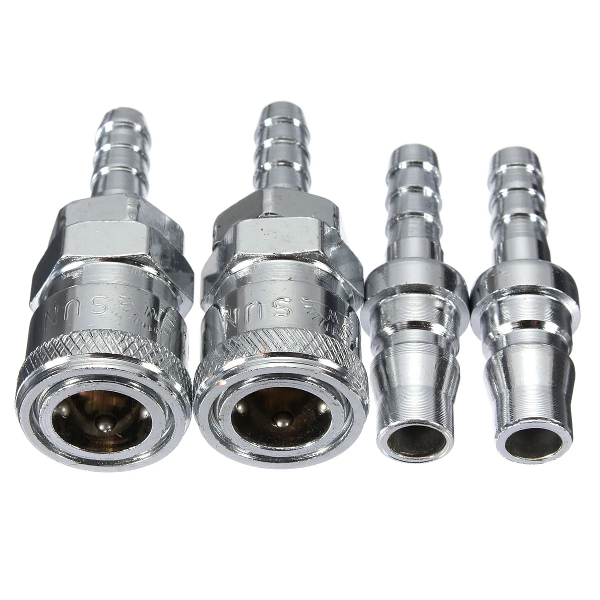 Connettori A Sgancio Rapido Per Gas GPL 8mm - Raccordo In Rame Per Tubo Gomma - 4 Pezzi - Per BBQ, Riscaldatori E Camper - 3