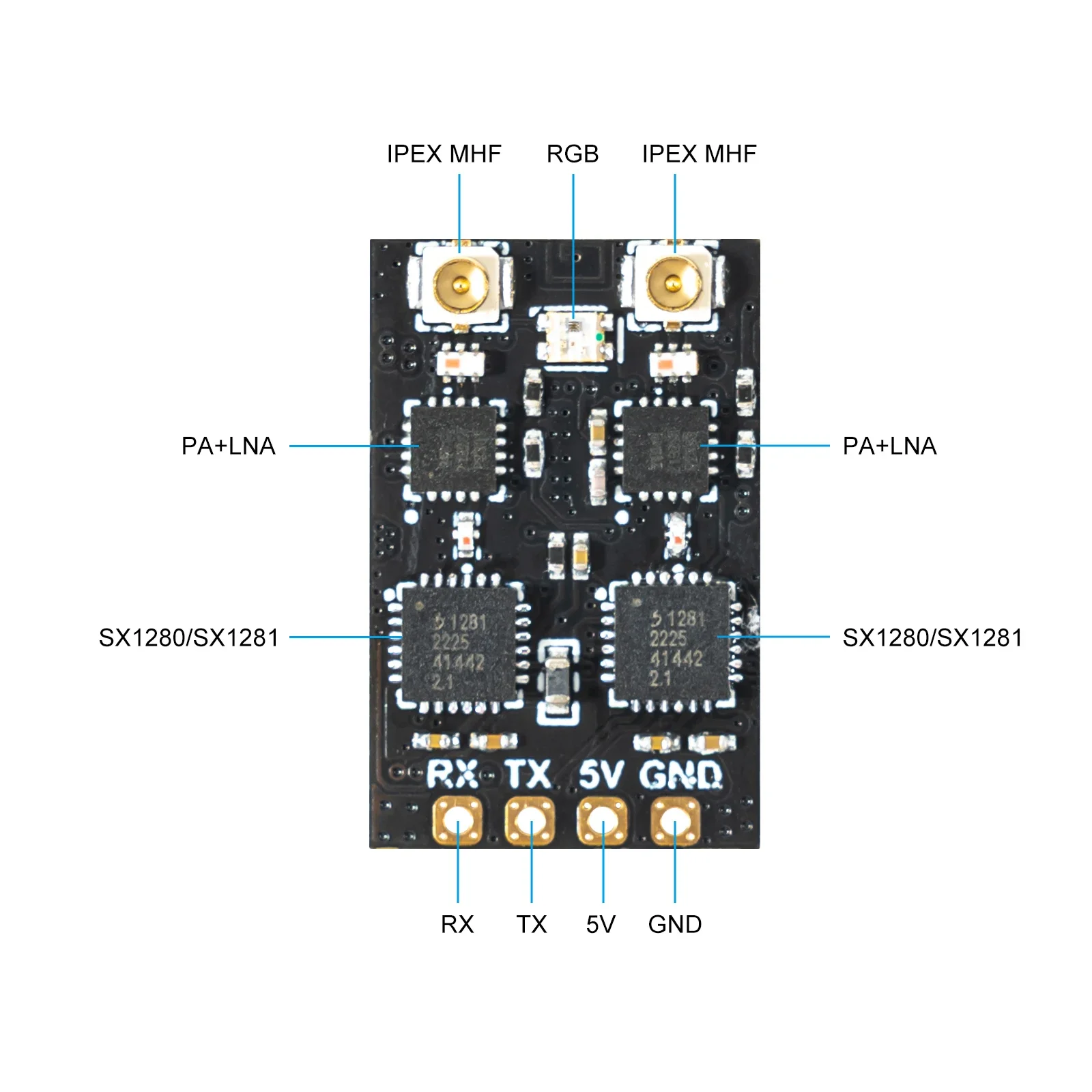 오리지널 BETAFPV SuperD ELRS 다이버시티 수신기 (옵션) 2.4GHz 918MHz 868MHz FPV 레이싱 드론 장거리 비행 UAV용