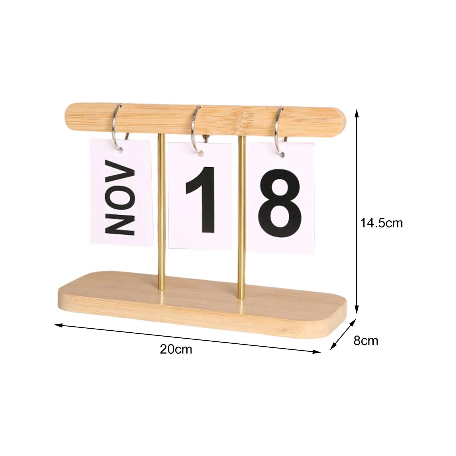Free Standing Desk Calendar Wood Frame Perpetual Calendar Desktop Ornament