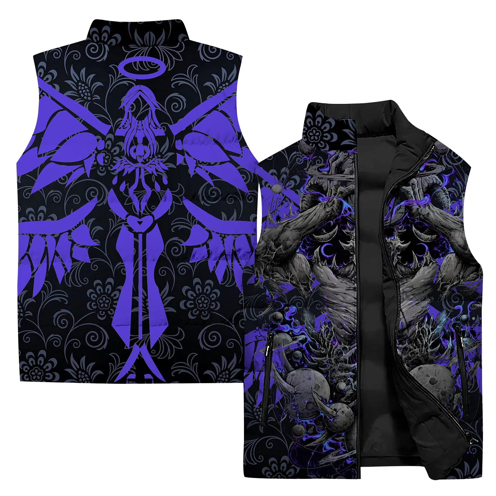 thumbnail image 1 of Chaqueta sin mangas con estampado 3D para hombre, para deportes al aire libre, ciclismo, cortavientos, informal, para otoño e invierno, 1 of 5
