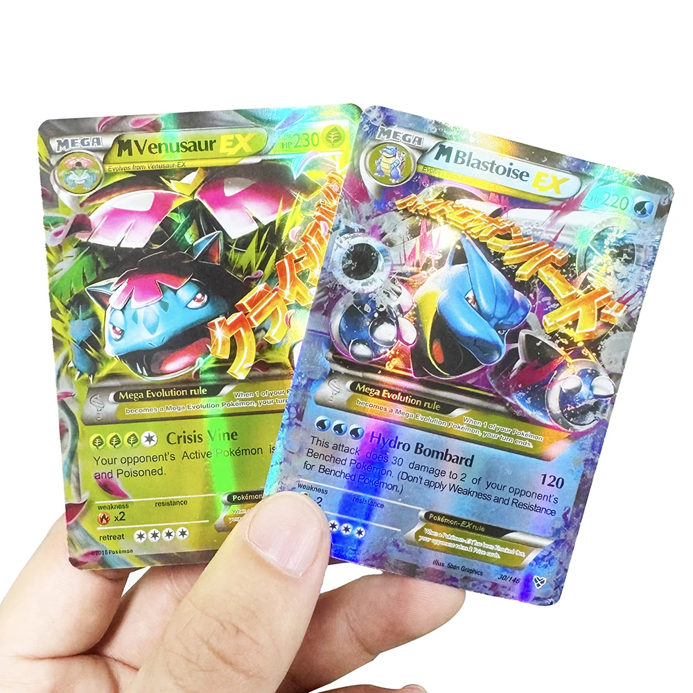 20-100Pcs New English French Spanish Pokemon Cards GX MEGA