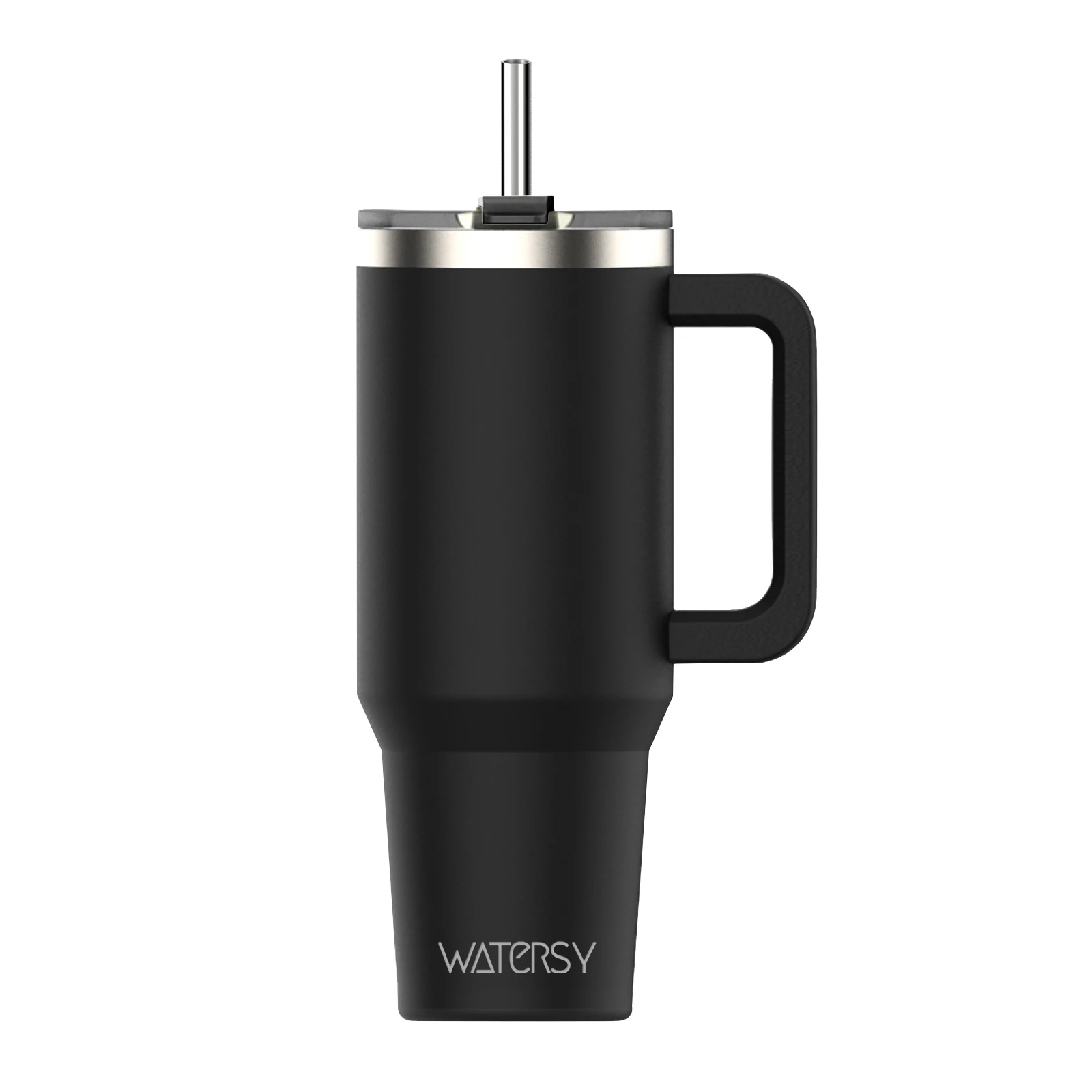 WATERSY 891ml Mug Isotherme Avec Paille Et Poignée, 30oz Double Acier Inoxydable Tasse De Voyage Isotherme, Anti-fuite, Gobelet à Café à Emporter, Pour Voiture, Bureau, Travel (Rose Foncé