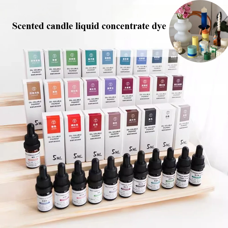 5ml/bottle Aromatherapy Candle Staining High Concentration Liquid Pigment Creative Modeling Candle/wax Sheet Coloring Pigment