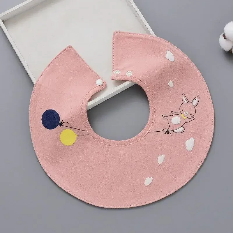 Fashion Cartoon Pattern Baby Bibs Newborn Soft  Rotating Baby Bib Burp Cloths Waterproof Feeding Accessories