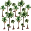 Height 6-15cm Coconut Palm Tree Model DIY Park Rainforest Train Railroad Decoration Building Landscape Miniature Tree 5Pcs 1