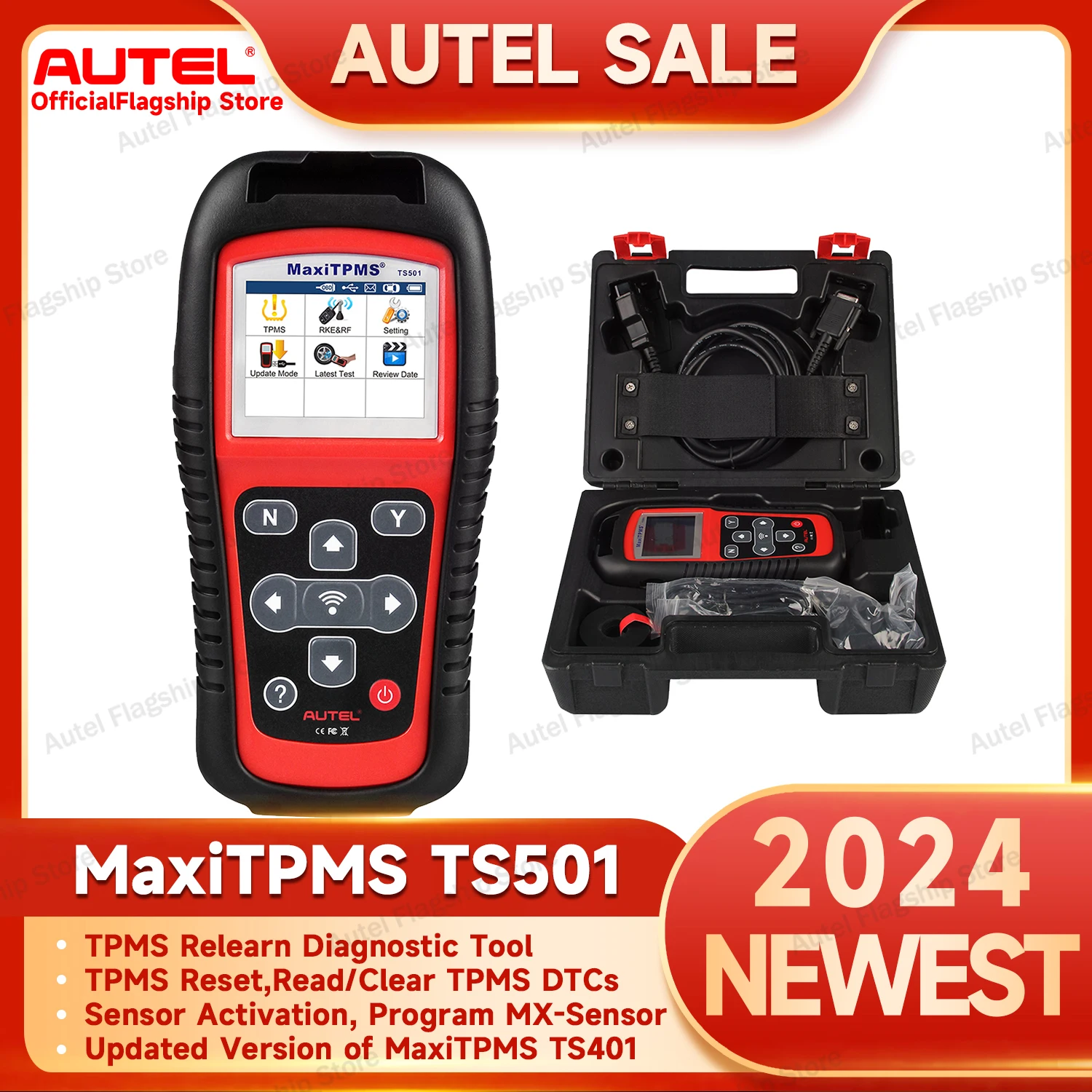 Autel MaxiTPMS TS501 TPMS Relearn Tool Reset Diagnostic Read/Clear DTCs Sensor Activation Program MX-Sensor car diagnostic tool