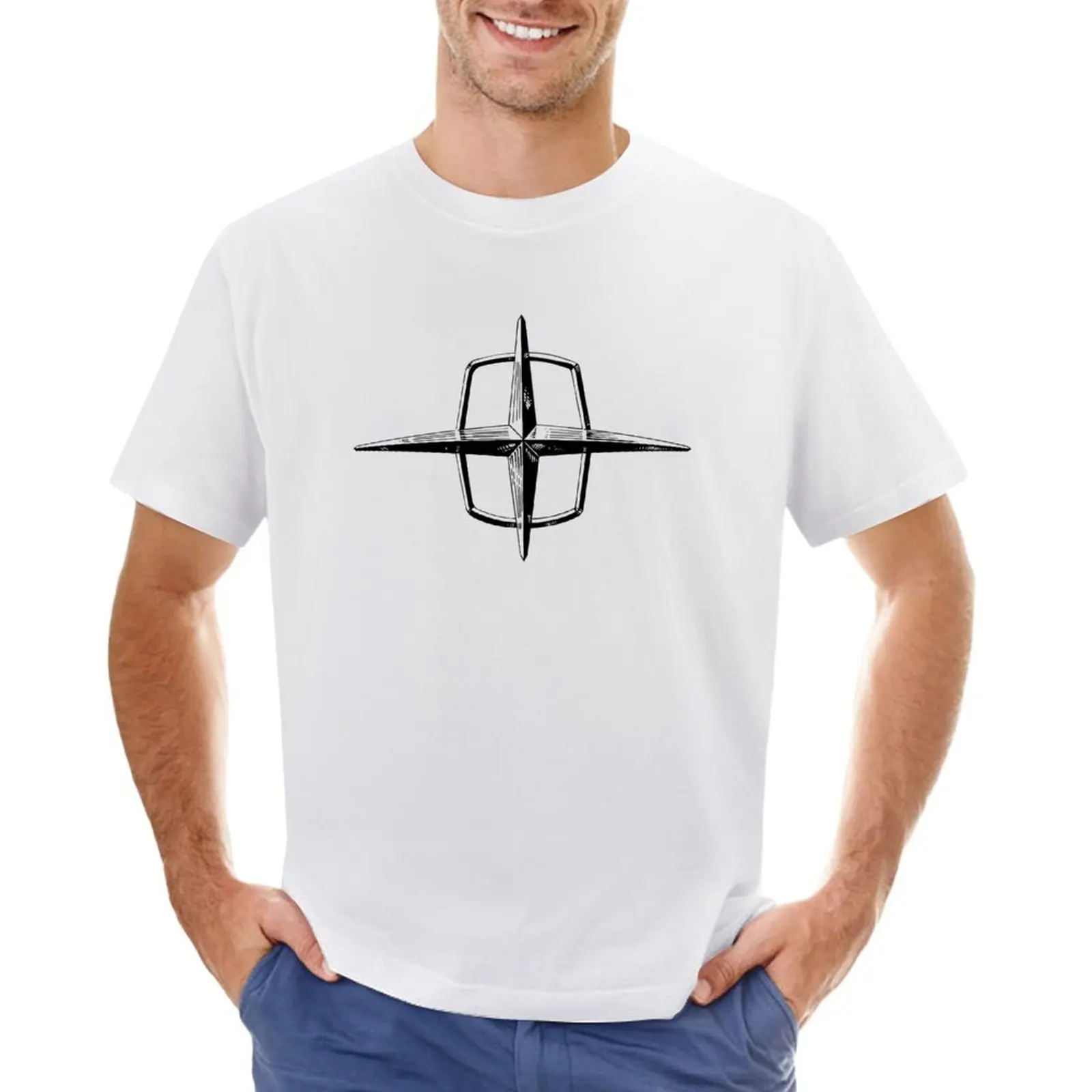 

Classic Lincoln hood star emblem T-Shirt quick drying summer tops oversized cute clothes designer t shirt men