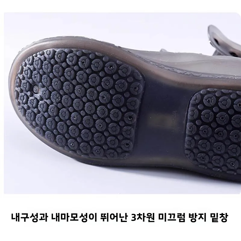 방수 미끄럼 방지 두꺼운 하이탑 휴대용 성인 학생 라이더 신발 커버 레인 부츠 커버 야외 사용에 적합한 내구성 있는 제품