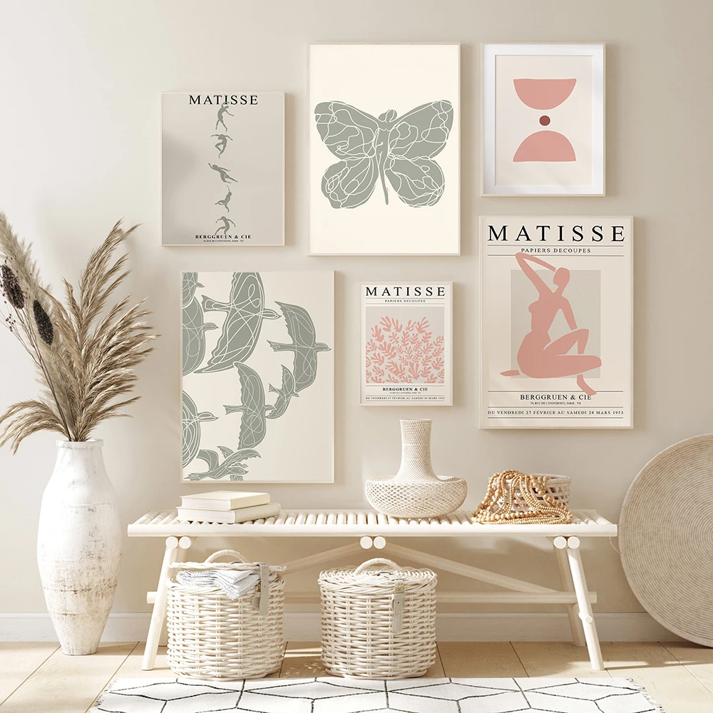 

Modern Poster Matisse Gallery Wall Set Canvas Painting Abstract Art Print Fashion Boho Wall Picture For Living Room Home Decor