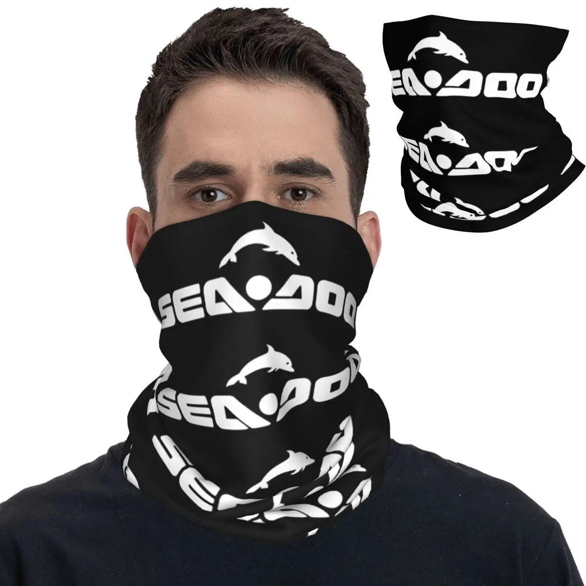 Seadoo Bandana Neck Cover Printed Jetski Boats Wrap Scarf Multifunctional Cycling Scarf Riding Unisex Adult Breathable