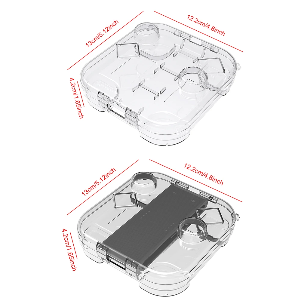 Transparent Storage Box with Game Card Slots Clear Protector Shell Protective Case for Nintendo Switch2 Joy-Con
