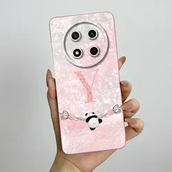 Custodia per telefono posteriore protettiva con lente bumper durevole e lettere di moda a corona