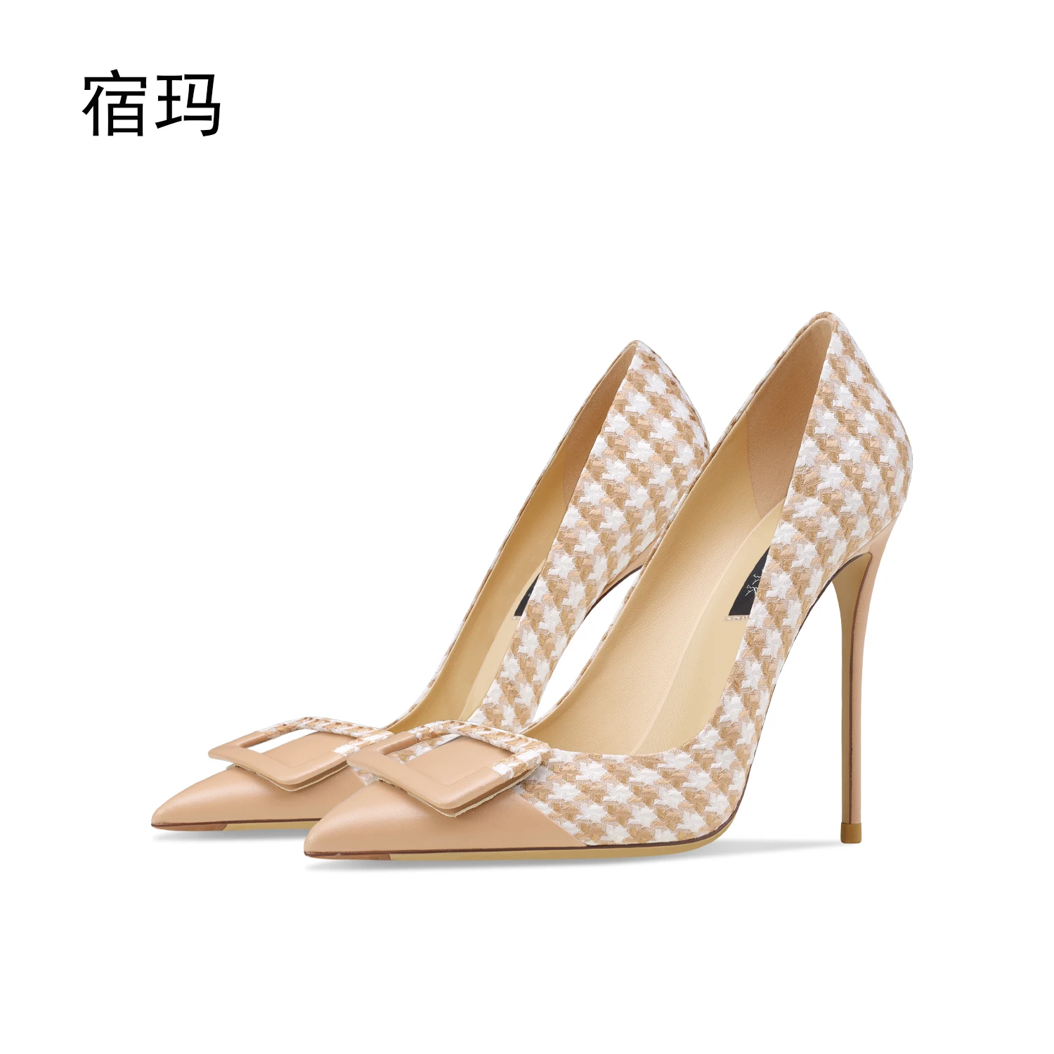 Genuine Leather Star Style Women Pumps Luxury Pointed Toe High Heels Bride  Shoes Wedding Shoes Comfortable Elegant Office Shoes