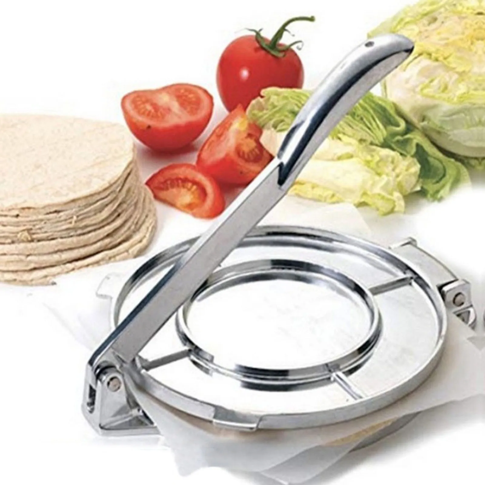 Tortilla Press Maker Aluminum Alloy Manual Tortilla Maker Pressing Tool Pizza Pie Making Tools Patty kitchen tortilla press
