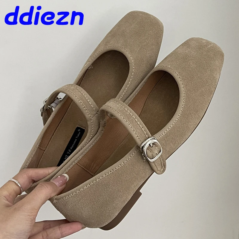 

Женская мягкая обувь в стиле "Лолита", туфли на плоской подошве для женщин, новинка 2024, модная женская обувь с пряжкой Buckle Strap Flats, Туфли Мэри Джейн