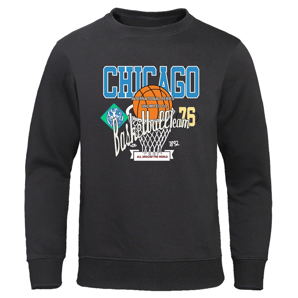 Chicago Basketball Dream 76 Men Sweatshirts Vintage Oversize Hooded