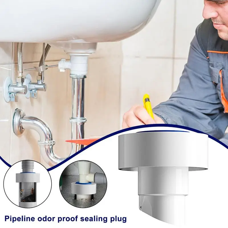 

Drain Pipe Hose Seal Sewer Drainage Control Seal Seal Cap, Telescopic Sewer Sink Rin Washing Machine Sewer Hose, Deodorization