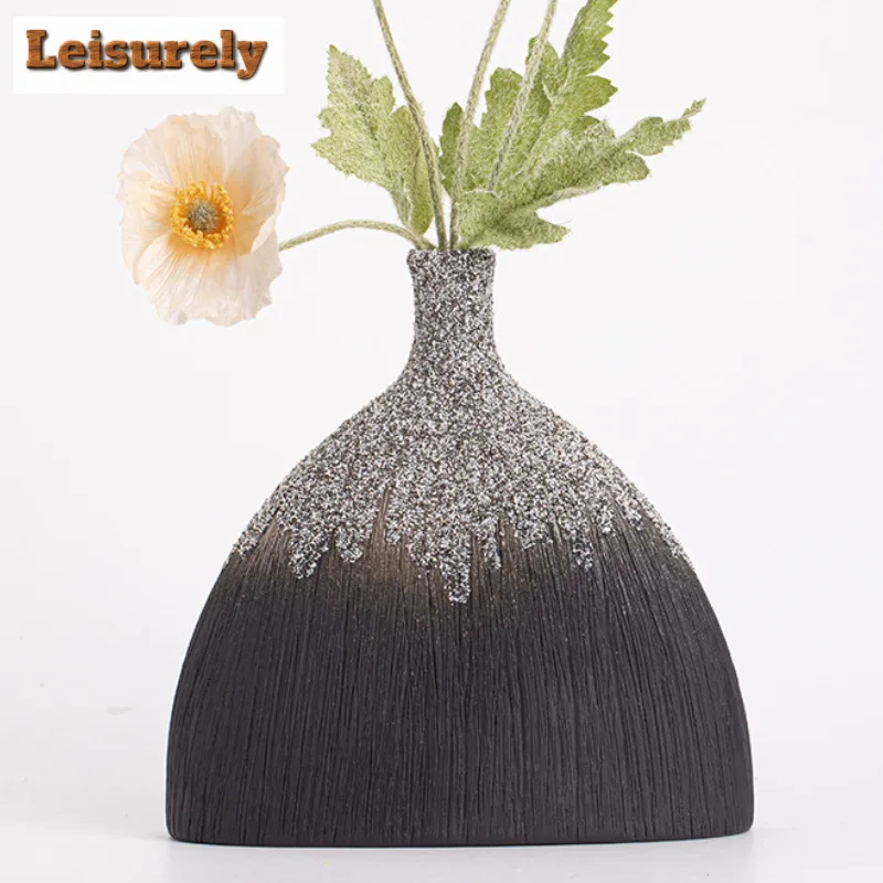 Snowflake Bottle Ceramic Donuts Flower Pot Home Living Room Decoration Accessories Interior Office Desktop Decor Ornament Gift