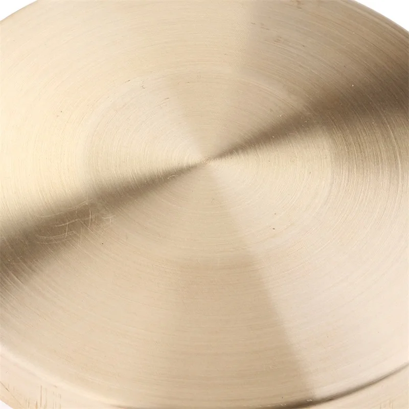 Tibetan Cymbals Drum Cymbal Kit Chinese Gong Instrument 4 Inch Mini Hand Gong Copper Cymbals Drum With Wooden Stick Chapel Opera Percussion Kids Toy Traditional Musical Instrument