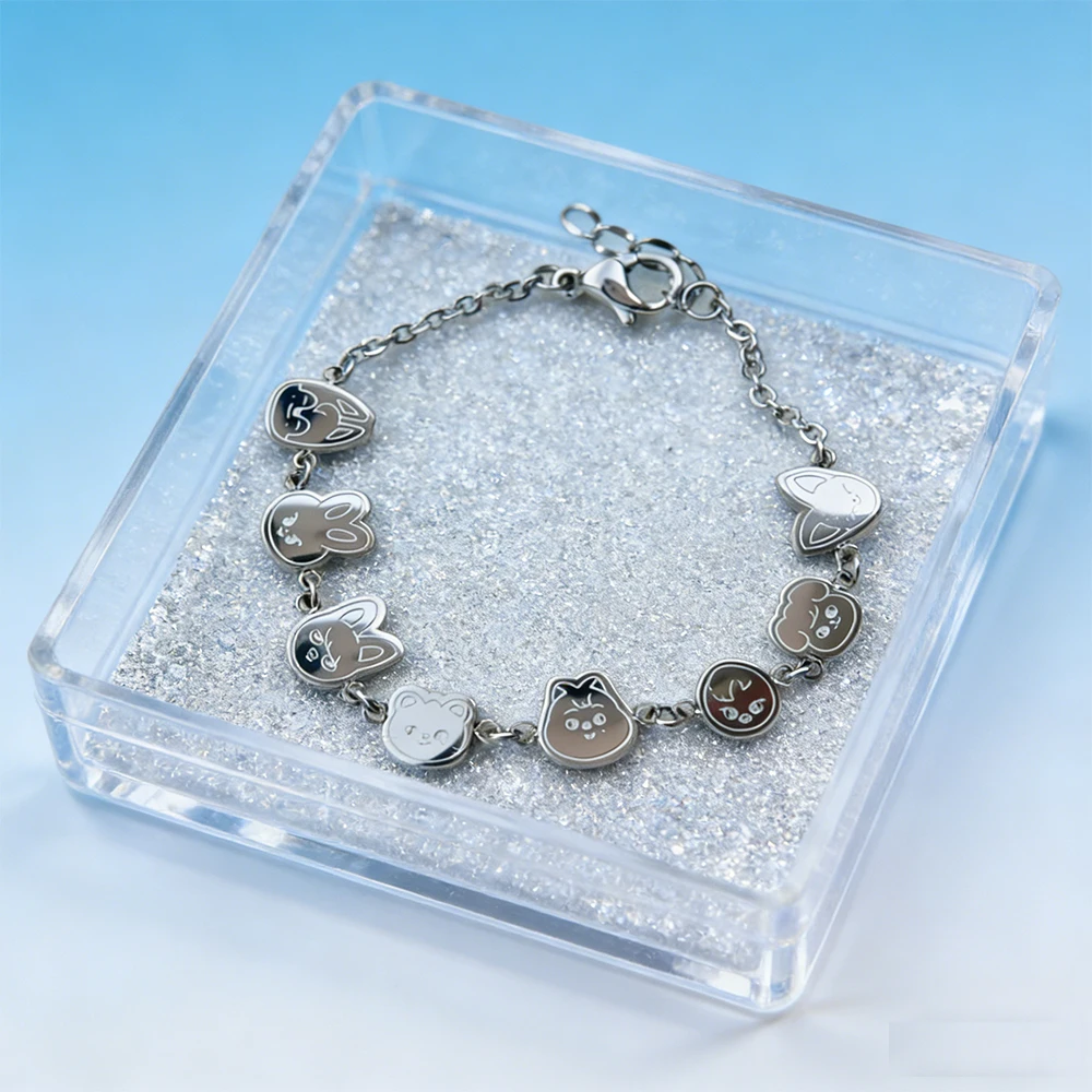 KPOP Cartoon Cute Bracelet Bracelet Jewelry Wolfchan Leebit Dwaekki Hanquokka Jiniret Bbokari Puppy Wandering Fan BrJewelry Gift - 6