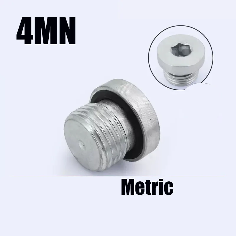 Metric M8~60X1.5mm Male Threaded ED Nut Ring Sealing Plug Hex Socket Flange Plug Seal Pipe Oil Plug Washer Plug Cap