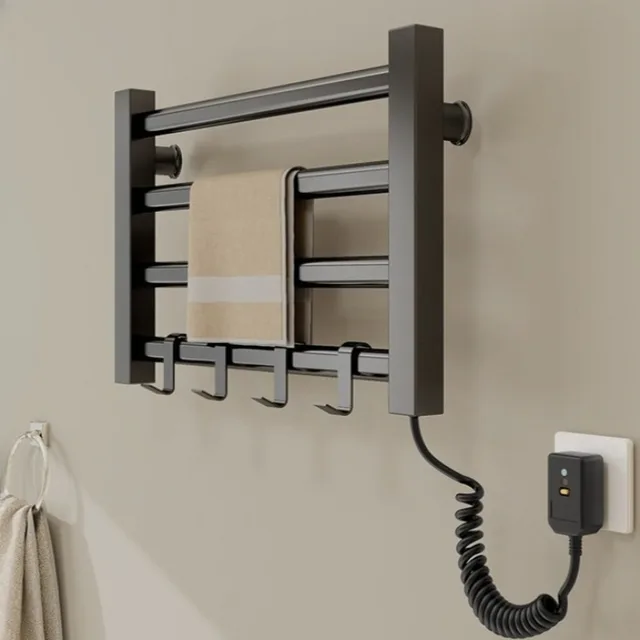 ราวแขวนผ้าเช็ดตัวไฟฟ้าแบบทำความร้อนเร็ว พร้อมเทอร์โมสตัท สำหรับใช้ในบ้าน โรงแรม และห้องน้ำ อุปกรณ์เสริมในห้องน้ำ 1