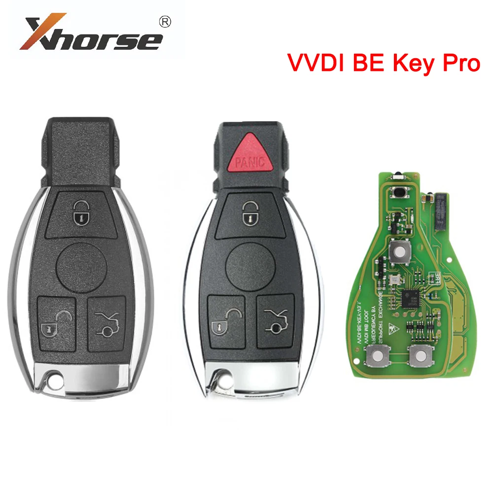 Xhorse VVDI BE Key Pro Improved Version With Smart Key Shell 3/4 Buttons For Mercedes Benz 315/433MHz Can Convert MB BGA Token