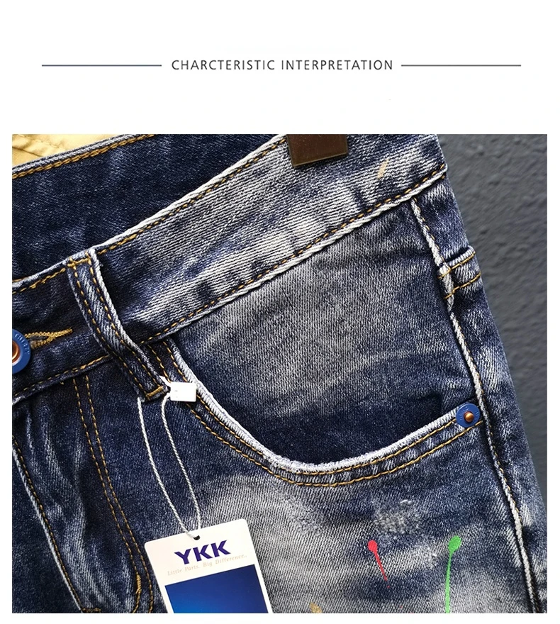 ADER スプレーペイントデニムパンツ 新品タグ付き R4056 ベーシックストレートデニム(M ダメージ/ペンキ): パンツ