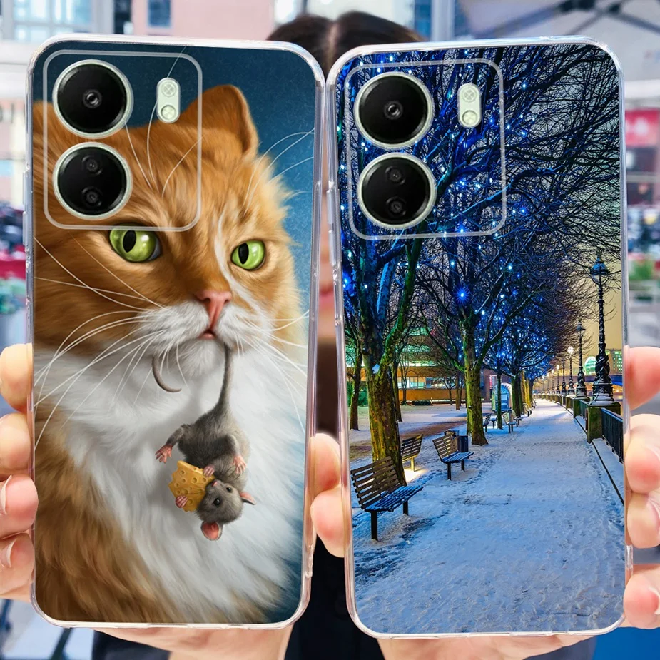 Fashionable Painted Soft TPU Phone Case with Bumper