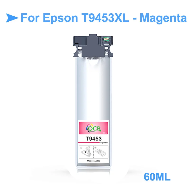 T9451 XL T9451-T9454 Pigment Ink Bag With Chip For Epson WorkForce Pro WF-C5290 WF-C5790 WF-C5210 WF-C5710 Printer