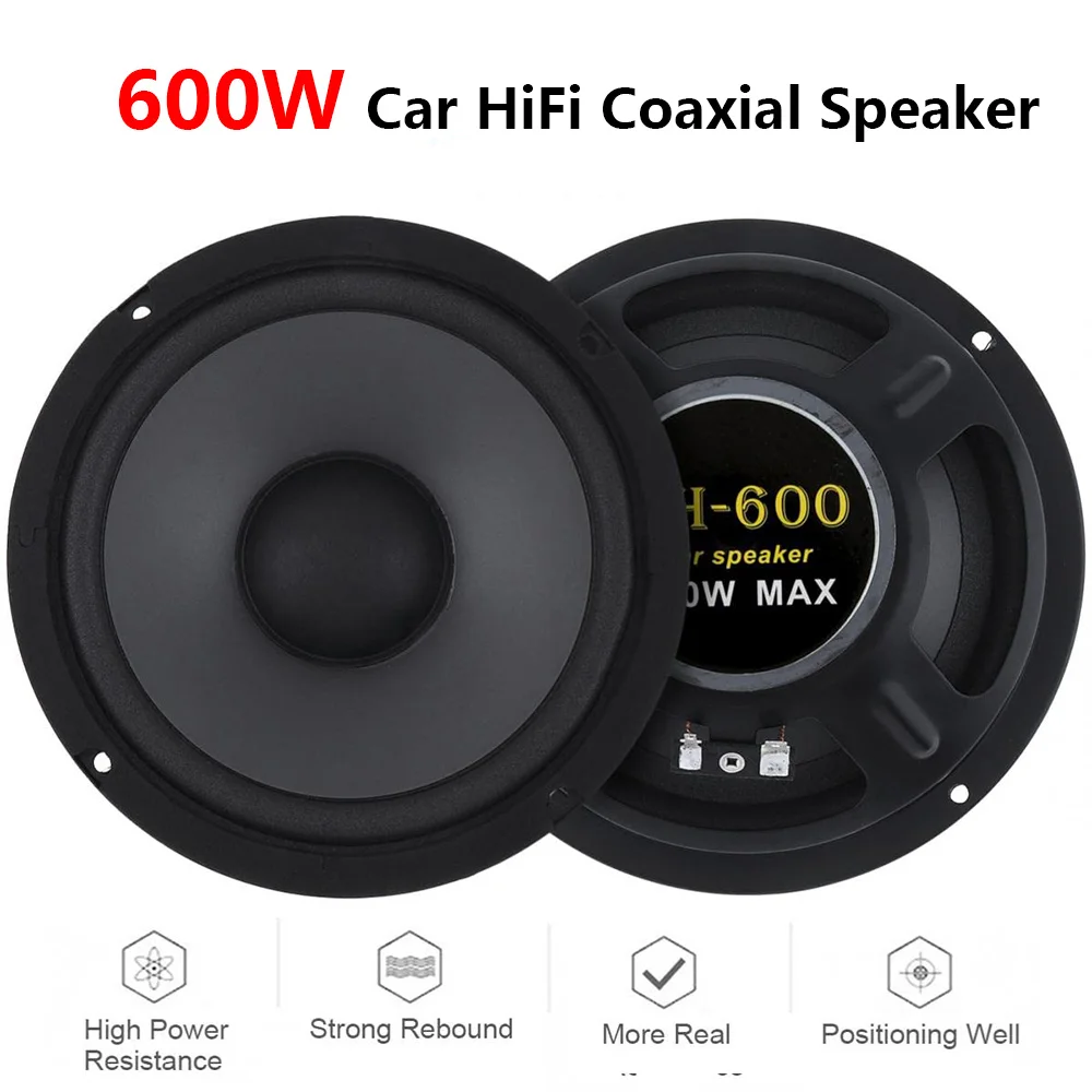 

1/2pcs 6.5 Inch 600W 2Way Car HiFi Coaxial Speaker Vehicle Door Auto Audio Music Stereo Full Range Frequency Automotive Peakers