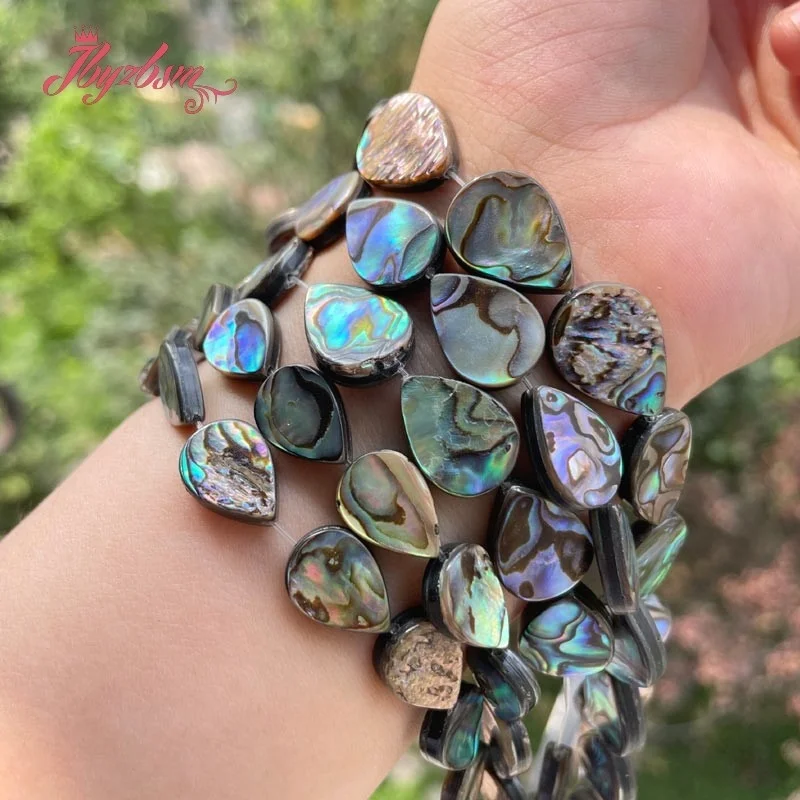 Drop Abalone Shell Spacer Beads Natural Stone for DIY Accessories Charms Necklace Bracelet  Pendant Earrng Jewelry Making 15