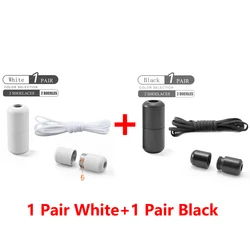 Elastic No - Tie Shoelaces with Quick Lock - 100cm (1White - 1Black)