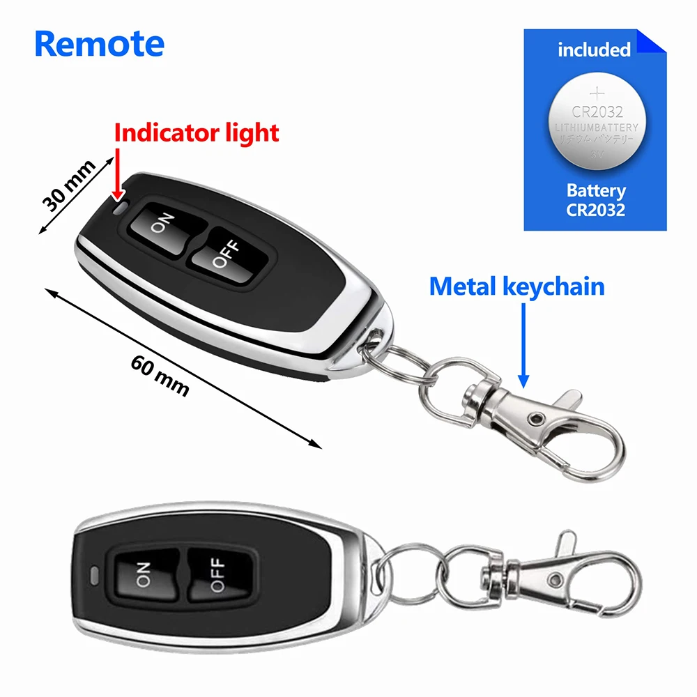 8pcs 100m Wireless RF Remote Control Switch kit 433Mhz AC 120V 240V 220V 30A Relay for Light Lamp Water Pump Door Access System