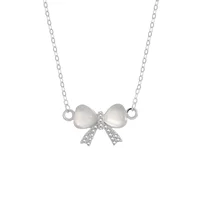 Chaîne de clavicule exquise, pendentif élégant avec nœud de gommage pour femmes et filles, chaîne de collier de tempérament, ras du cou pour étudiant coréen y2k 5