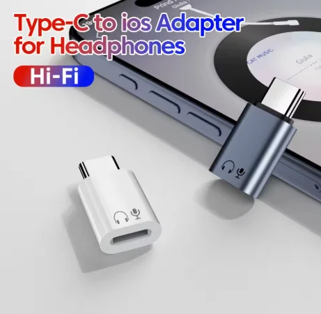 Type C To Lightning Earphone Adapter USB C Male To IOS Female Audio Converter For Iphone 15 16 Samsung USB Lightning Adapter