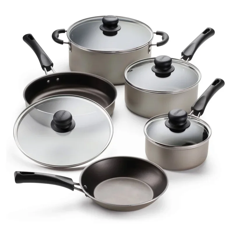 

Tramontina 9-Piece Non-Stick Cookware Set, Champagne