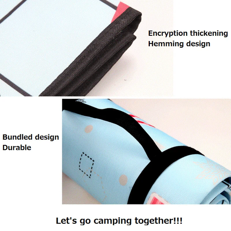 4 Sizes Folding Camping Mat Wterproof Thickened Picnic Mat Beach Pad Children's Playing Mat Tent Moistureproof Sleeping Blanket 5