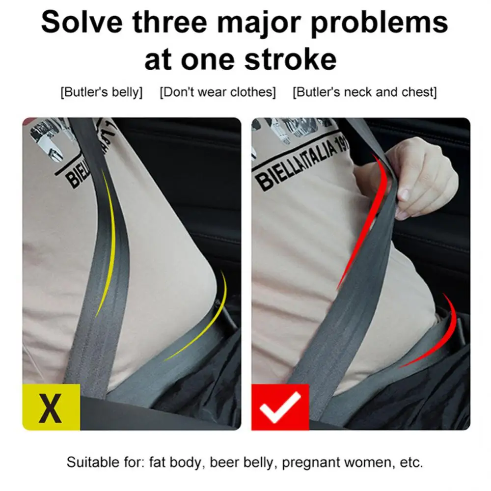 Car Seat Belt Stopper Magnetic Elastic Mesh Pocket Leathera Djuster Seat Belt Fixed Stopper Slack Adjuster Car Accessories