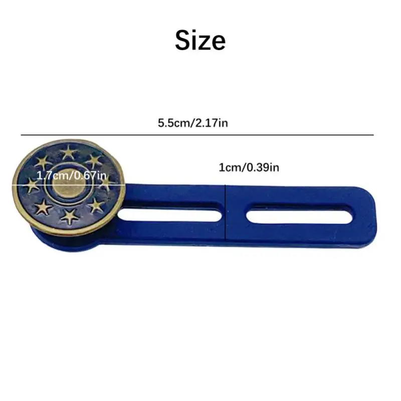 5Pcs/Set Metal Button Extender Easy To Carry 3 Colors Comfortable Jeans Waist Extender Pants Waist Extension Popular 5