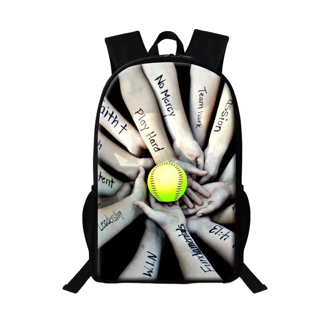 

Boy Cool School Backpacks Baseball Print Bookbag Basketball Schoolbag Football Male Soccer Pattern Multifunctional Backpacks