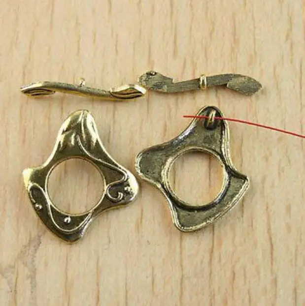 

12sets 27.6x23mm dark gold-tone curved rim charm findings h1271