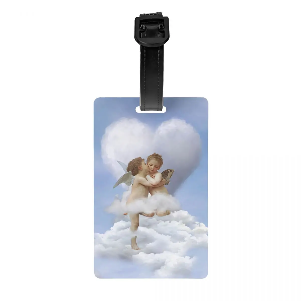 

Clouds Angels Kiss Luggage Tags for Travel Suitcase Renaissance Cherub Privacy Cover ID Label