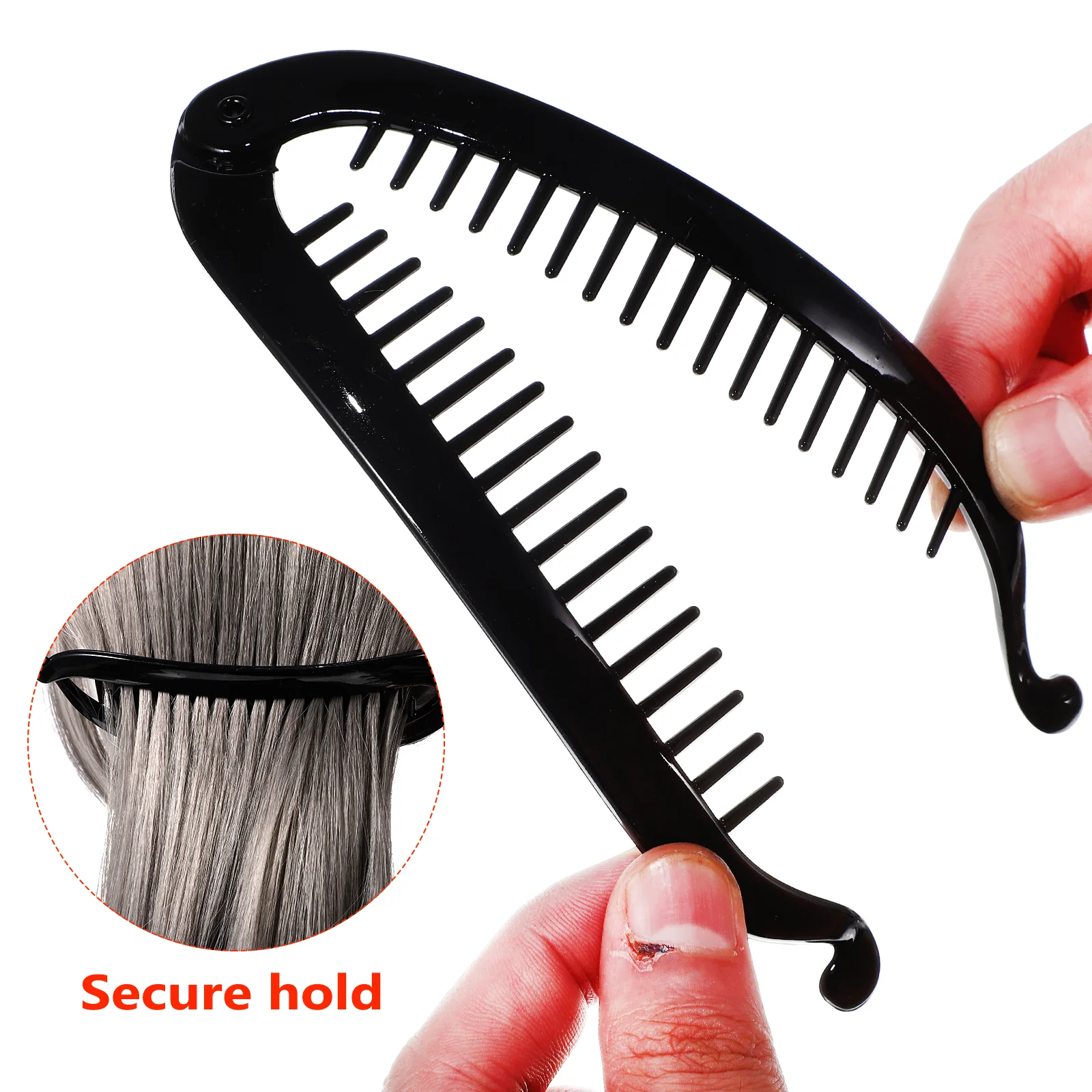 바나나 헤어 핀 클립, 바나나 액세서리용 빈티지 빗, 두꺼운 피쉬테일, 18 개