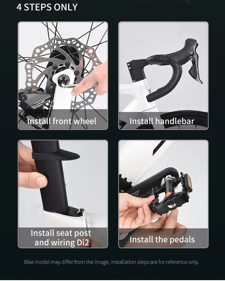 SAVA nueva hoja SLR8 C60 bicicleta de carretera de fibra de carbono, bicicleta DI2 para adultos 700C con componentes SHIMANO ULTEGRA Di2 R8170 bicicleta de carreras de alta gama