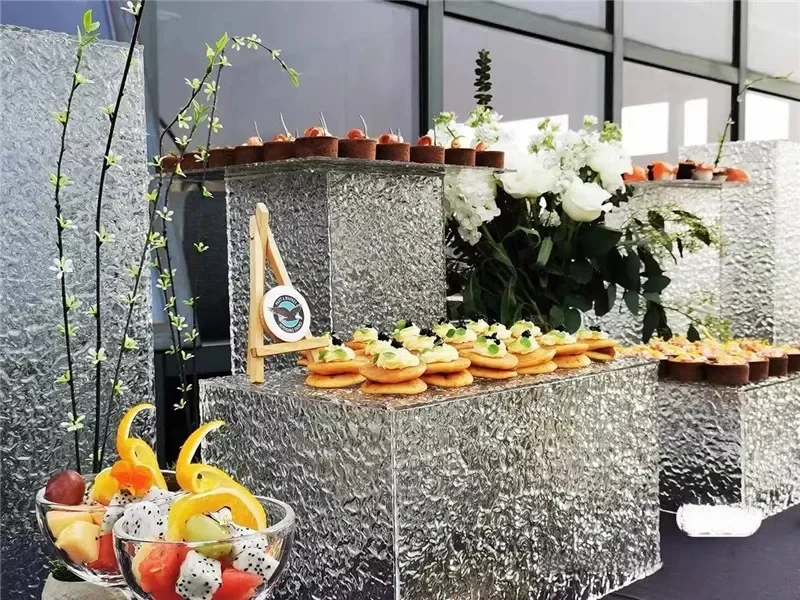 Acrylic Transparent Dessert rack et table Food tray rack Cake tray table et tea break stand cake display Dishes Plates