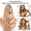 Small Flat Iron for Short Hair, Temperature Adjustable Pencil Flat Iron Fast Heat Up, 3/10 Inch Beard Straightening Iron Salon 6
